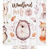 Cute Watercolor Fox, Owl, Deer, And Hedgehog Shower Curtain With Waterproof And Stylish Bathroom Curtain Design