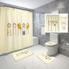 Cute Waterproof Shower Curtain With Kitties And Paw Prints For A Playful Bathroom