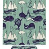 Cute Whale Print Shower Curtain Waterproof Bathroom Decor