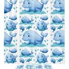 Cute Whales Pattern Shower Curtain For A Charming Bathroom - Waterproof And Mold-Resistant