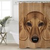 Cute Wiener Dog Shower Curtain With Animal Quotes