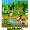 Cute Woodland Animals Shower Curtain - Waterproof Fabric For Bathroom