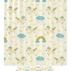 Cute Yellow Unicorn And Rainbow Pattern Shower Curtain With Bath Set Accessories