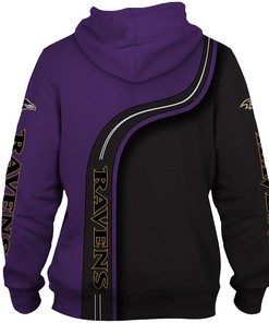 Cute Zip Hoodie All Over Print Baltimore Ravens Hoodie 3D Pullover Gift For Fans