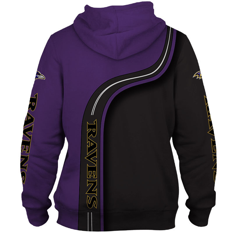 Cute Zip Hoodie All Over Print Baltimore Ravens Hoodie 3D Pullover Gift For Fans