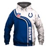 Cute Zip Hoodie Pullover Indianapolis Colts Hoodie 3D With All Over Print Gift For Fans