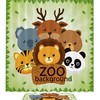 Cute Zoo Animals Polyester Fabric Shower Curtain - Waterproof And Stylish