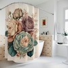 Cute and Charming Aqua Roses Shower Curtain for Any Bathroom