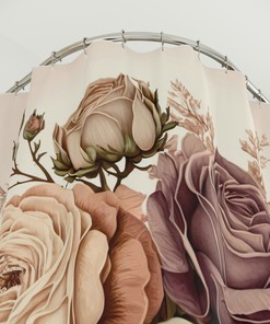Cute and Charming Aqua Roses Shower Curtain for Any Bathroom