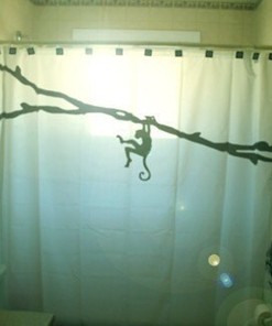 Cute and Charming Monkey Shower Curtain - A Must-Have for Kids Bathrooms 