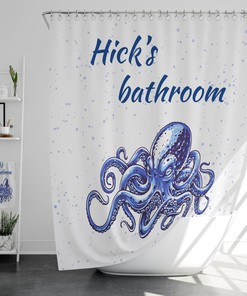 Cute and Custom Octopus Bathroom Curtain for a Unique Look