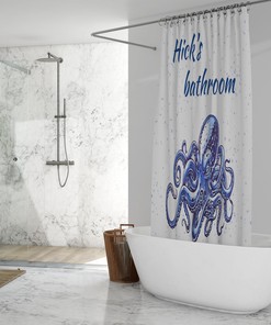 Cute and Custom Octopus Bathroom Curtain for a Unique Look