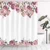 Cute and Flirty Flowers with Little Berries Aesthetic Floral Shower Curtain for Your Bathroom