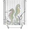 Cute and Playful Seahorse Shower Curtain for Kids Bathroom Decor