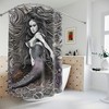 Cute and Quirky Rainbow Mermaid Shower Curtain - Abstract Art Design Print for Modern Bathroom Decor 