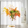 Cute and Quirky Tree Frog Doodle Shower Curtain for Bathroom Decor