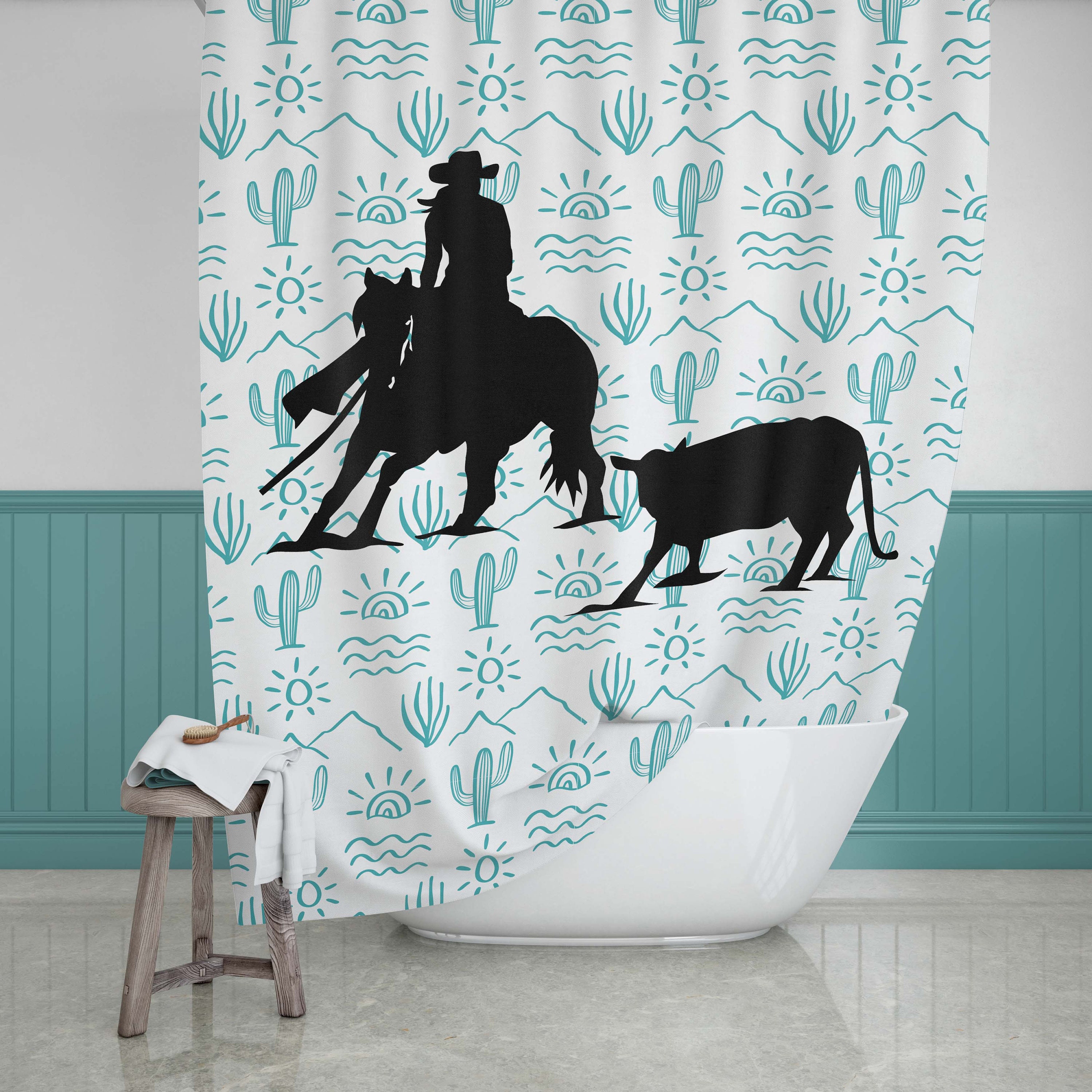 Cutting Horse Ncha - The Ultimate Shower Curtain For Equestrian Lovers