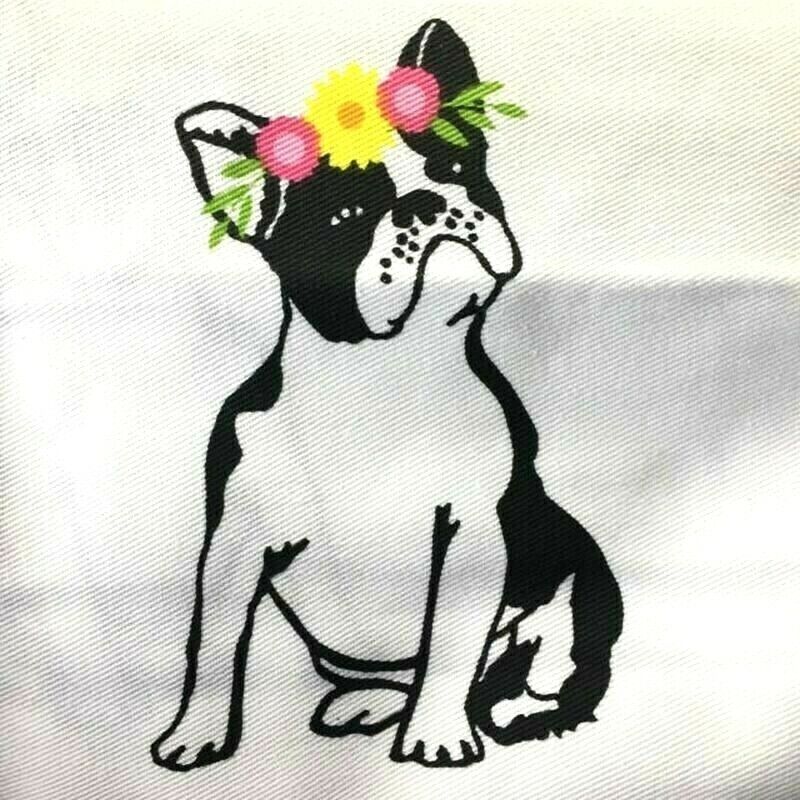 Cynthia Rowley French Bulldog Shower Curtain - Waterproof And Durable