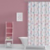 Daisy And Butterfly Print Shower Curtain For Bathroom Decor