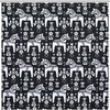 Dala Horse Print Shower Curtain in Swedish Folk Art Design for Bathroom Decor