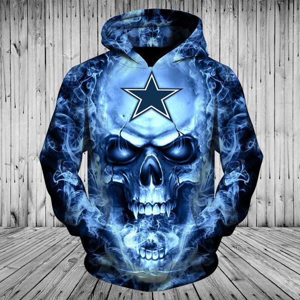 Dallas Cowboys America'S Team 3D Zip Hoodie - Hooded Gifts For Men With 3D Hoodies With Zippers