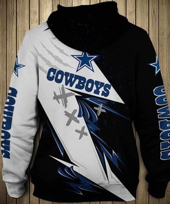 Dallas Cowboys Army Graphic 3D Zip Hoodie Pullover - Gifts For Fans With Gifts For Father'S Day