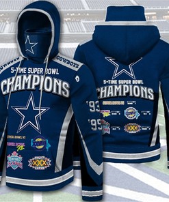 Dallas Cowboys Cartoon Player Zip Hoodie - Cute 3D Hoodie With Mens 3D Hoodies