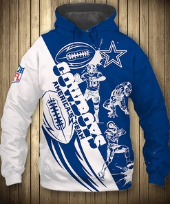 Dallas Cowboys Cute Zip Hoodie Pullover - Gifts For Fans With 3D Hoodies For Men Graphic