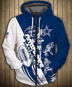Dallas Cowboys Cute Zip Hoodie Pullover - Gifts For Fans With 3D Hoodies For Men Graphic