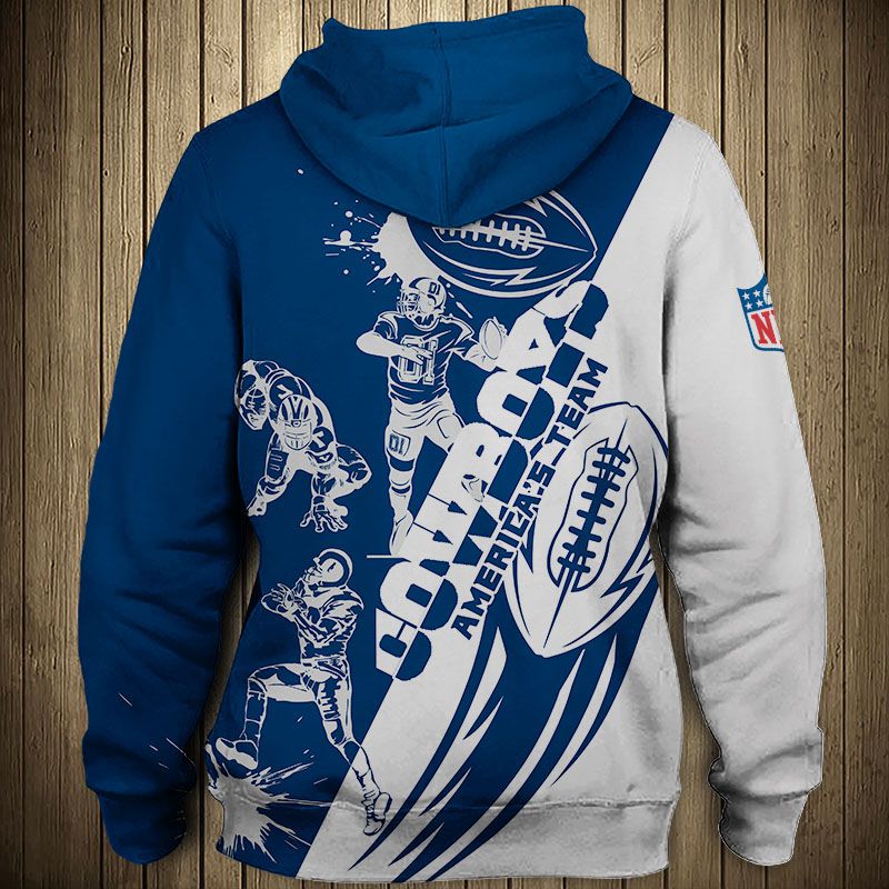 Dallas Cowboys Cute Zip Hoodie Pullover - Gifts For Fans With 3D Hoodies For Men Graphic