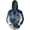 Dallas Cowboys Death Smoke 3D Zip Hoodie - Gifts For Fans With 3D Printed Hoodies 