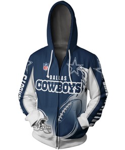 Dallas Cowboys Death Smoke 3D Zip Hoodie - Gifts For Fans With 3D Printed Hoodies