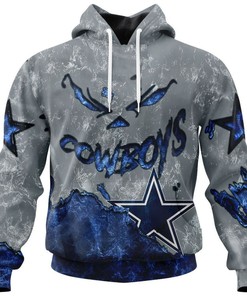 Dallas Cowboys Eye Rugby Ball Skull 3D Hoodie - Gifts For Fans With Custom 3D Hoodies 