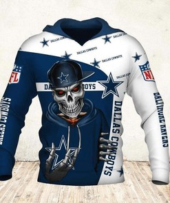 Dallas Cowboys Flame Balls 3D Zip Hoodie - Gifts For Fans With All Over Print Zip Up Hoodies Men