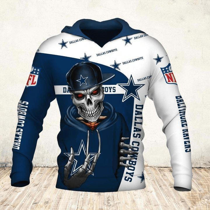 Dallas Cowboys Flame Balls 3D Zip Hoodie - Gifts For Fans With All Over Print Zip Up Hoodies Men