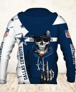 Dallas Cowboys Flame Balls 3D Zip Hoodie - Gifts For Fans With All Over Print Zip Up Hoodies Men