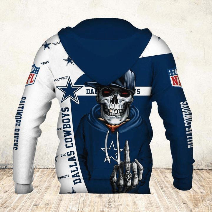Dallas Cowboys Flame Balls 3D Zip Hoodie - Gifts For Fans With All Over Print Zip Up Hoodies Men