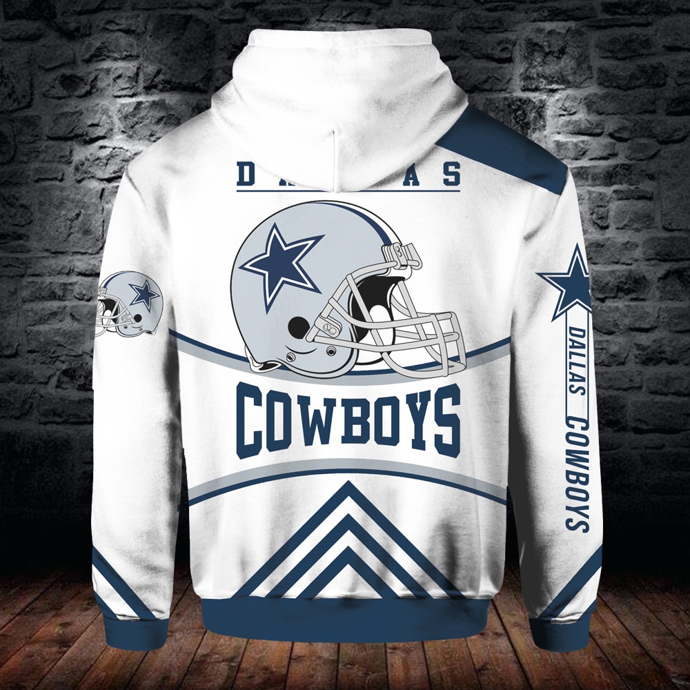 Dallas Cowboys Flame Balls Graphic 3D Hoodie - Gifts For Fans With Custom All Over Print Hoodie