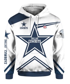 Dallas Cowboys Flame Balls Graphic 3D Hoodie - Gifts For Fans With Custom All Over Print Hoodie