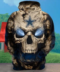 Dallas Cowboys Graphic Balls 3D Zip Hoodie Pullover - Gifts For Fans With 3D Printed Hoodies