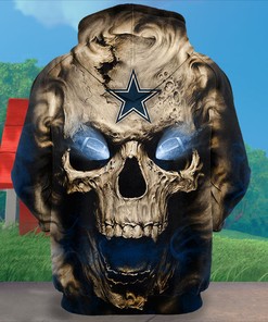 Dallas Cowboys Graphic Balls 3D Zip Hoodie Pullover - Gifts For Fans With 3D Printed Hoodies