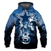 Dallas Cowboys Horror Night Halloween 3D Pullover Nfl - Custom All Over Print Hoodie For Men 