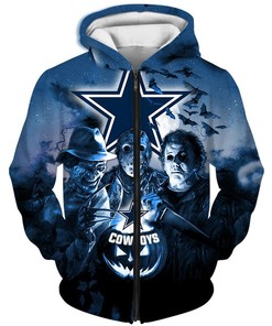 Dallas Cowboys Horror Night Halloween 3D Pullover Nfl - Custom All Over Print Hoodie For Men