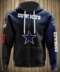 Dallas Cowboys Jack Skellington 3D Halloween Graphic Hoodie - Gifts For Fans With Gifts For Father'S Day