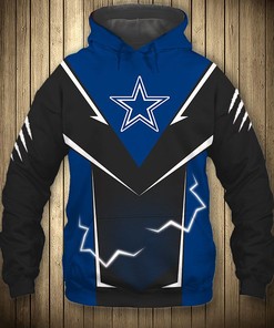 Dallas Cowboys Long Sleeve 3D Pullover Hoodie - Gifts For Fans With Printed Hoodies