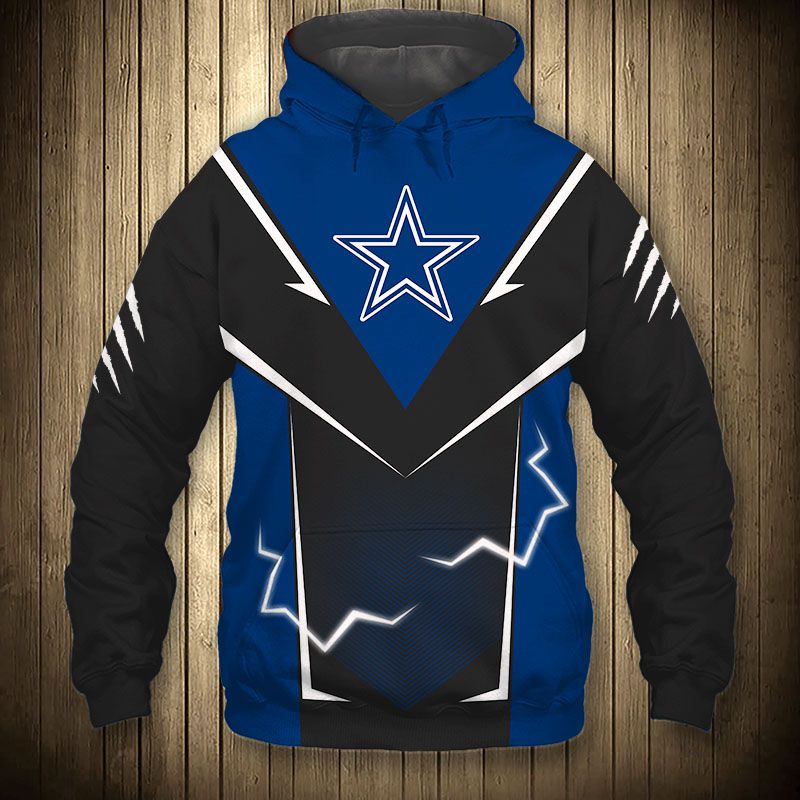 Dallas Cowboys Long Sleeve 3D Pullover Hoodie - Gifts For Fans With Printed Hoodies