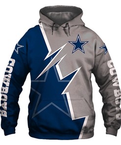 Dallas Cowboys Military 3D Zip Hoodie - Long Sleeve Hoodie With 3D Printed Hoodies 