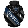 Dallas Cowboys Pullover Hoodie 3D Death Skull - Halloween Gifts For Men With 3D Hoodies For Men Graphic 