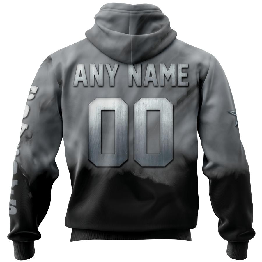 Dallas Cowboys Skull 3D With Zipper Hoodie - Gifts For Fans With Gifts For Father'S Day