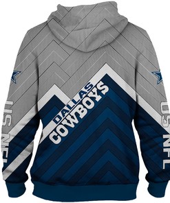 Dallas Cowboys Thunder Graphic 3D Zip Hoodie - Gifts For Fans With All Over Print Hoodie Printful